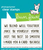 3 Pack - Lawn Fawn Clear Stamps 3"X2"-Smoothies 'N Juice Sentiment Add-On - 5A002W5M-1GWWM - 783385672733