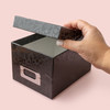 DCWV Mini Box W/Bookplate 5.33"X7.33"X4.25"-Black Floral Vine - SY047115