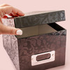 2 Pack DCWV Mini Box W/Bookplate 5.33"X7.33"X4.25"-Black Floral Vine SY047115