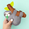 Colorbok Sew Cute! Felt Backpack Clip Kit-Sloth - 34004931
