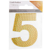 3 Pack - Craft Perfect Number Sticker -Gold #5 - 5A002MKK-1GP04 - 191648181418 3 Pack - Craft Perfect Number Sticker -Gold #5 - 5A002MKK-1GP04 - 191648181418