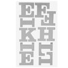 3 Pack - Craft Perfect Foil Alphabet Sticker Sheet 2IN-Silver - 5A002MKH-1GNZT