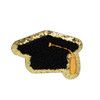 2 Pack - Craft Perfect Chenille Self Adhesive Grad Patch Pack -Black - 5A002MK8-1GNZW