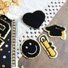 2 Pack - Craft Perfect Chenille Self Adhesive Grad Patch Pack -Black - 5A002MK8-1GNZW
