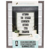 DCWV Sliding Letterboard 16"X20"-Grey Oak W/Black Tiles - 614888 - 611356148881