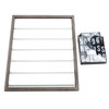 DCWV Sliding Letterboard 16"X20"-Grey Oak W/Black Tiles - 614888