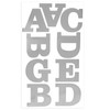 Craft Perfect Foil Alphabet Sticker Sheet 2IN-Silver  5A002MKH-1GNZT
