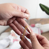 Craft Perfect Rhinestone Sticker Roll 1YD -Gold - 5A002MKW-1GP0H
