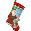Bucilla Felt Stocking Applique Kit 18" Long-Santa's Midnight Snack - 5A002YG7-1GZ9Z