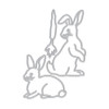 Hero Arts Fancy Dies-Rabbit Pair - 5A002Y0R-1GYZ7 Hero Arts Fancy Dies-Rabbit Pair - 5A002Y0R-1GYZ7
