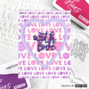 Hero Arts Stencil 6"X6"-Lots Of Love - 5A002Y13-1GYZ6