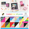 DCWV Double-Sided Cardstock Stack 12"X12" 36/Pkg-Rainbow Splash, 18 Des/2 Each, 12 W/Foil - PS614333 - 611356143336