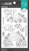 Hero Arts Clear Stamps 4"X6"-Floral Rainbow And Clouds - 5A002Y0G-1GYYN - 085700946469