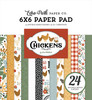 3 Pack - Echo Park Double-Sided Paper Pad 6"X6"-Chickens - 5A0030KN-1H219