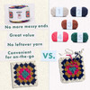 2 Pack - Bernat Blanket All In One Blanket Granny Square Yarn-Seaside Shine - 5A002Z43-1H18Z