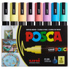 POSCA 5M Medium Bullet Tip 2.5mm Paint Marker 8/Pkg-Soft Colors - 5A00317M-1H2XZ - 4902778249215