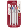 Uni-Ball One Retractable Gel Pens 5/Pkg-Assorted Colors 5A0030XJ-1H2HL - 0030246704257