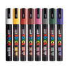 POSCA 5M Paint Marker Medium Bullet Tip 2.5mm 8/Pkg-Dark - 5A0030YN-1H2FB