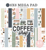 Carta Bella Double-Sided Cardmakers Mega Paper Pad 6"X6"-Coffee Shop - 5A0030LV-1H23M