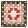 Bernat Blanket All In One Blanket Granny Square Yarn-Choco Berry - 5A002Z43-1H17W