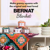 Bernat Blanket All In One Blanket Granny Square Yarn-Seaside Shine - 5A002Z43-1H18Z
