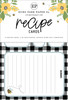 Echo Park Recipe Cards 4"X6"-Bee Happy - 5A0030LG-1H22W