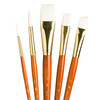 Synthetic White Taklon Real Value Brush Set-5/Pkg - P9151 Synthetic White Taklon Real Value Brush Set-5/Pkg - P9151