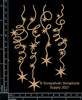Scrapaholics Laser Cut Chipboard 1.8mm Thick-Scribble Star Dangles, 4/Pkg, 1"-6" - S53610