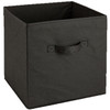 Square Fabric Storage Cube 10.5"X10.5"X11"-Black 1111X-BLACK