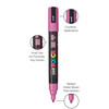 POSCA 5M Medium Bullet Tip 2.5mm Paint Marker-Raspberry - PC-5M-1H2QS