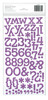 American Crafts Chipboard Alphabet Stickers-Sprinkles-Lavender Glitter, 134/Pkg - 42891