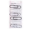 3 Pack - American Crafts Paper Clips 6/Pkg-Giant Black and White - 5A002NP7-1GPQG - 718813554435
