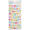 3 Pack - Pebbles Happy Hooray Thickers Stickers 5.5"X11" 2 Sheets-Phrases & Banners/Printed Chipboard - PBHHTS-32617 - 646247326178