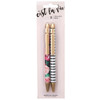 3 Pack - American Crafts Pens 2/Pkg-Floral and Stripes - 5A002Q83-1GRH1 - 718813478816