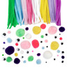 3 Pack - CousinDIY Jumbo Chenille Stems Craft Pack 300/PKG-Pastel - 5A002LST-1GNH5