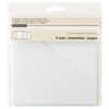 3 Pack - American Crafts Folded Square Card-White Shimmer - 5A002NS1-1GPV4 - 611356108236
