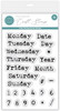 Craft Consortium Photopolymer Stamp set-Days Of The Week, Journaling Phase 2 - 5A0031QS-1H3BF - 5060921932786