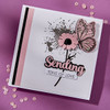 Spellbinders Clear Stamp & Die Set By Lisa Horton-Sending Smiles Sentiments, Wildflowers - 5A0031VC-1H3FX