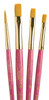 Princeton Real Value Golden Taklon Short Handle Brush Set-4/Pkg - 5A002ZR6-1H168
