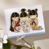 Spellbinders BetterPress Plate & Die By Alex Syberia Designs-Kokeshi Dolls, Spring In Kyoto - 5A0031T4-1H3GG Spellbinders BetterPress Plate & Die By Alex Syberia Designs-Kokeshi Dolls, Spring In Kyoto - 5A0031T4-1H3GG