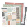 DCWV Premium Paper 12"X12" 36/Pkg-Emerald Flora - 5A002PFC-1GQV9