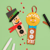 Colorbok Kids Christmas PDQ 48/Pkg-Holiday Popsicle Stick Ornament 5A002NBD-1GQ2T