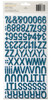 Amy Tan Plus One Thickers Alpha Stickers 5.5"X11" 168/Pkg-Other Half/Aqua Glitter Foam - PLUTH-66836