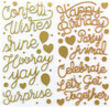 Confetti Wishes Thickers Stickers 5.5"X11" 65/Pkg-Get Together Phrases/Mint & Coral Foam - 310659