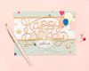 Confetti Wishes Thickers Stickers 5.5"X11" 65/Pkg-Get Together Phrases/Mint & Coral Foam - 310659
