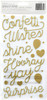 Confetti Wishes Thickers Stickers 5.5"X11" 65/Pkg-Get Together Phrases/Mint & Coral Foam - 310659