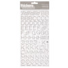 American Crafts Foil Alphabet Stickers-Hardcover-Silver, 198/Pkg - 53284 - 718813532846