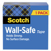 3 Pack - Scotch Wall- Safe Removable Tape-.75"X1296" - 5A0030RD-1H267 - 068060643711