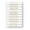 Memory Box Gold Foiled Greeting Tabs 40/Pkg-Thank you, White - 5A0031QG-1H39J - 873980136041