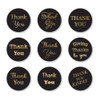 Memory Box Gold Foiled Greeting Tabs 36/Pkg-Thank You, Black Circle - 5A0031PR-1H39V - 873980136096